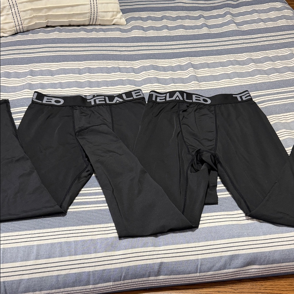 Men's Black Leggings - set of 2